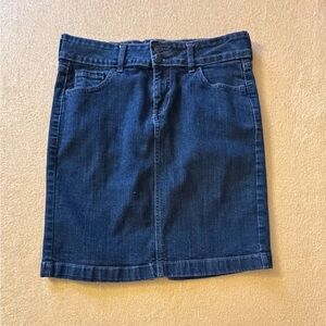Old Navy Dark Blue Denim Pencil Skirt